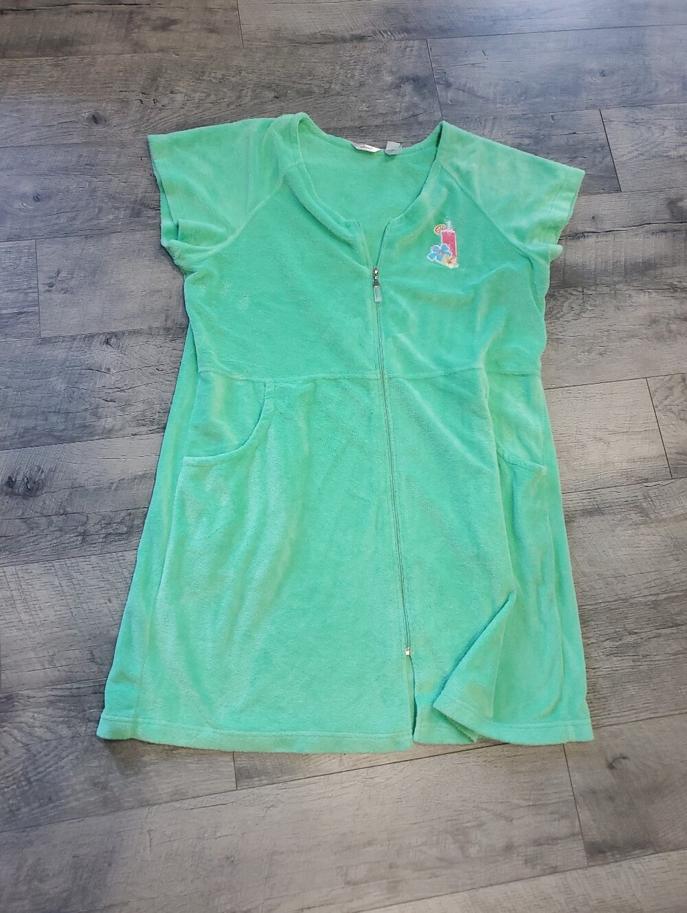 Green Zip Up Adonna Robe